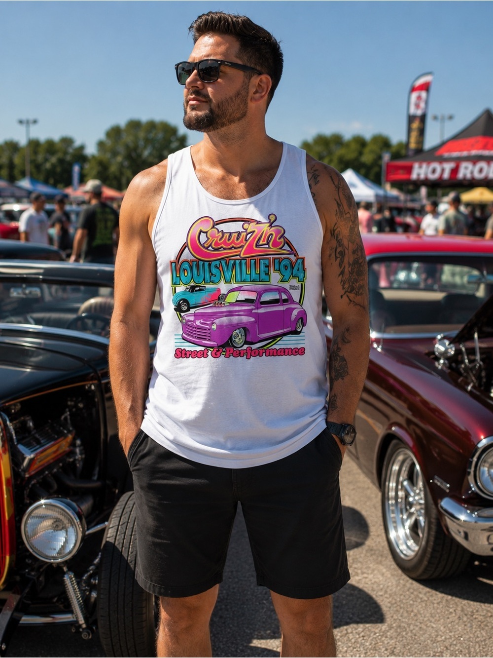 VTG Y2K Cruiz’N Louisville ‘94 2XL Tank Top Hot Rod Car Meet up Arkansas USA